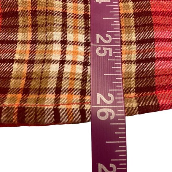 Old Navy Red Plaid Long Sleeve Flannel Button Down‎ Top Sz M - Picture 13 of 13